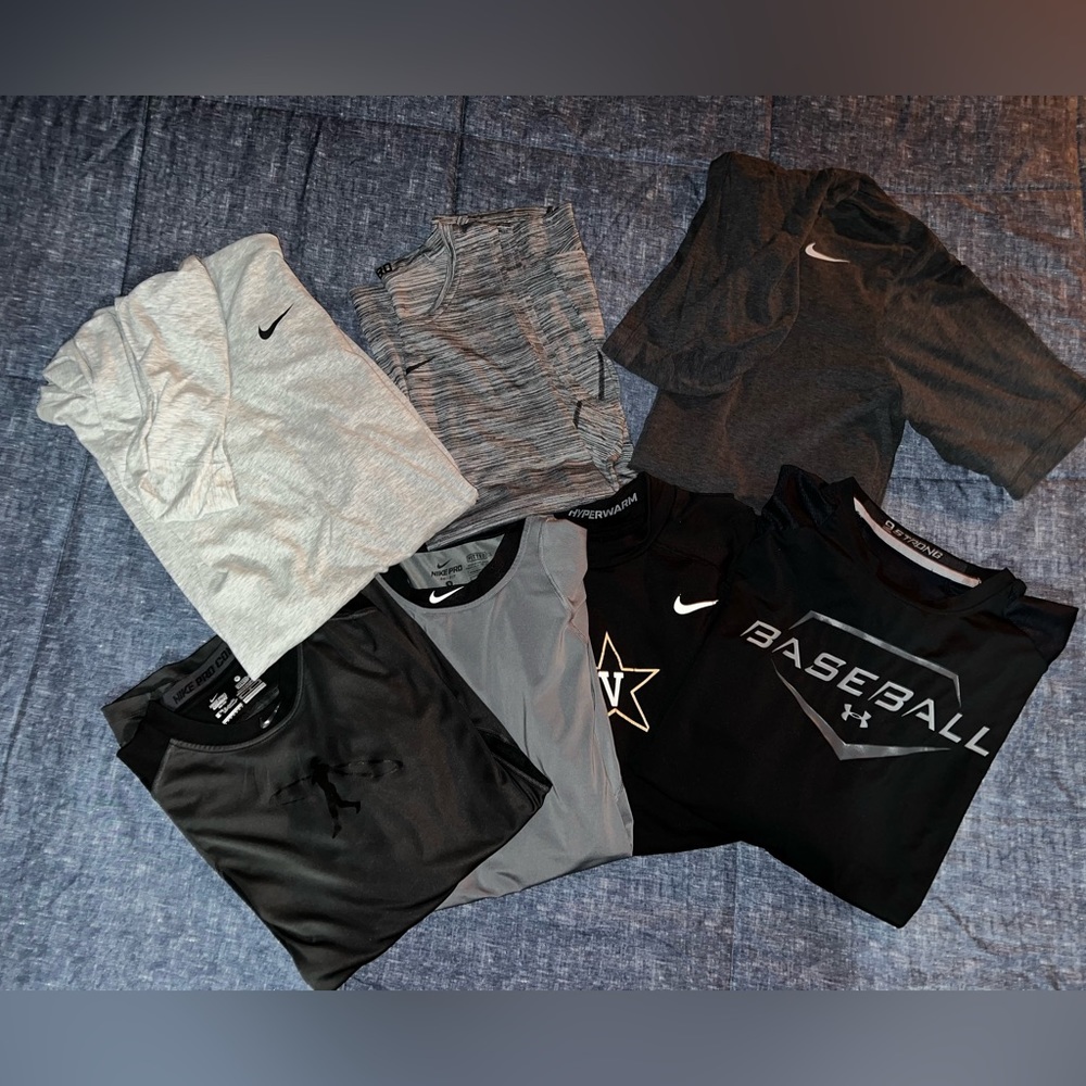 Men’s Athletic Wear - Half sleeves, hooded short sleeves, long sleeve, tank top.